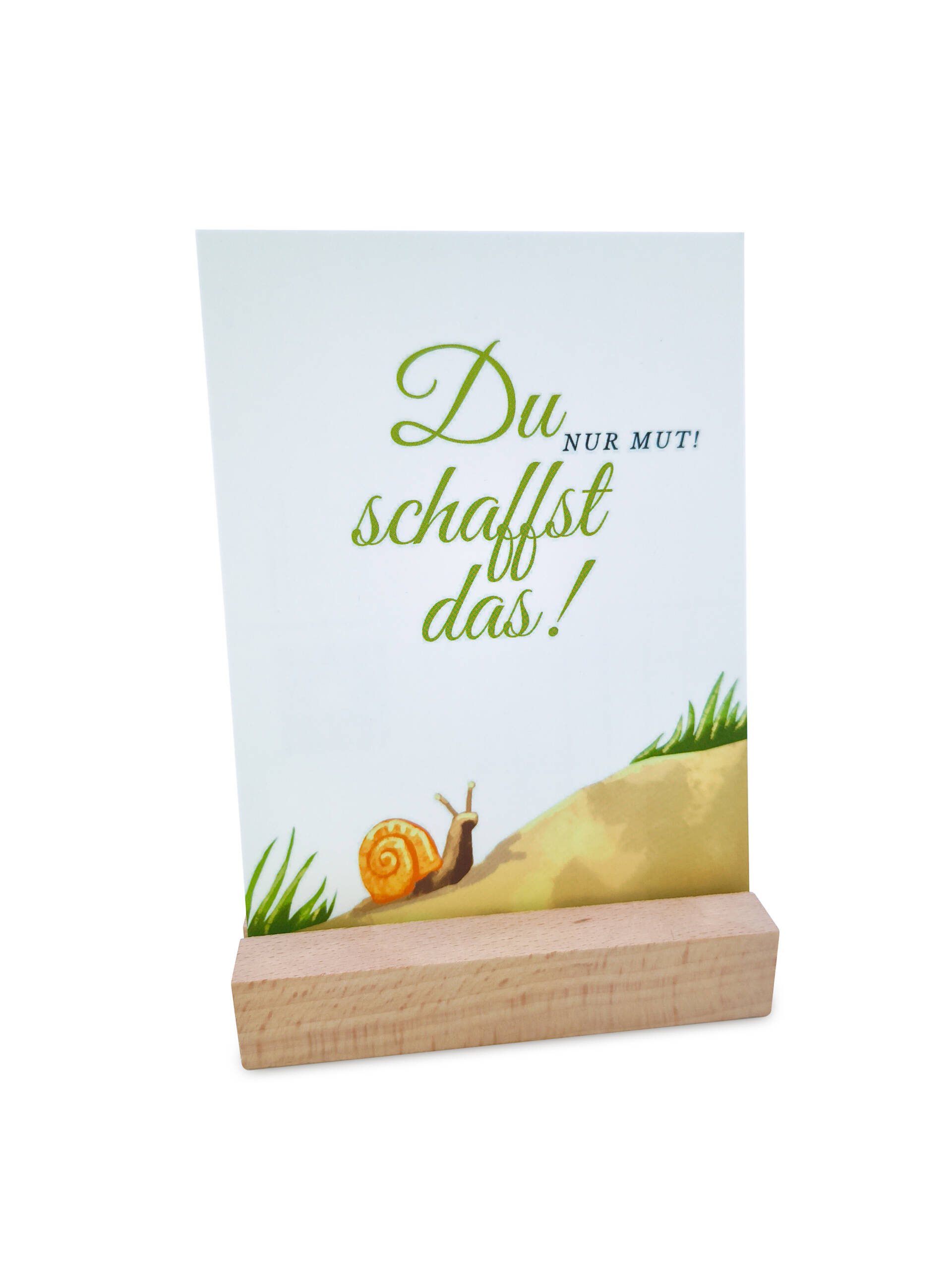 Postkarte Schnecke – Du schaffst das (Lieferung ohne Aufsteller)