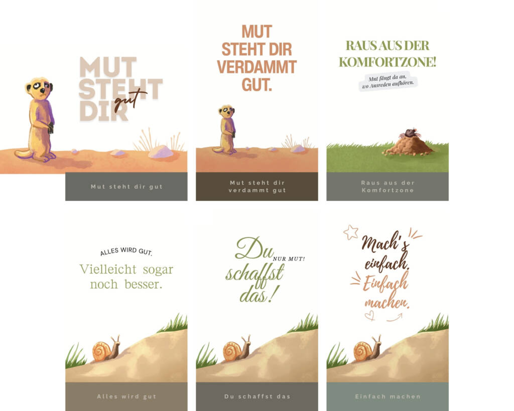 Postkartenset „Mutmacher“ (6 Stück)
