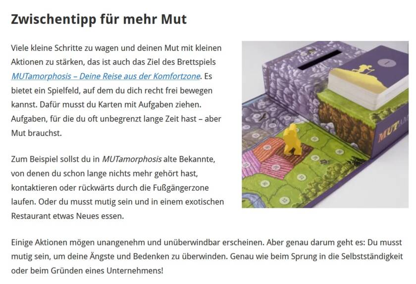 Screenshot StartUpWissen: Mutamorphosis