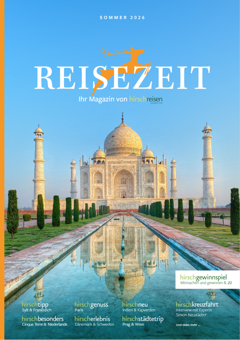 Oster-Ausgabe 2026 des Reisemagazins "reisezeit" von Hirsch Reisen